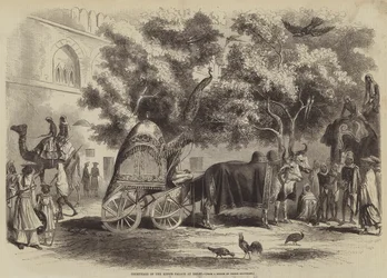 Cour de palais des rois à Delhi
